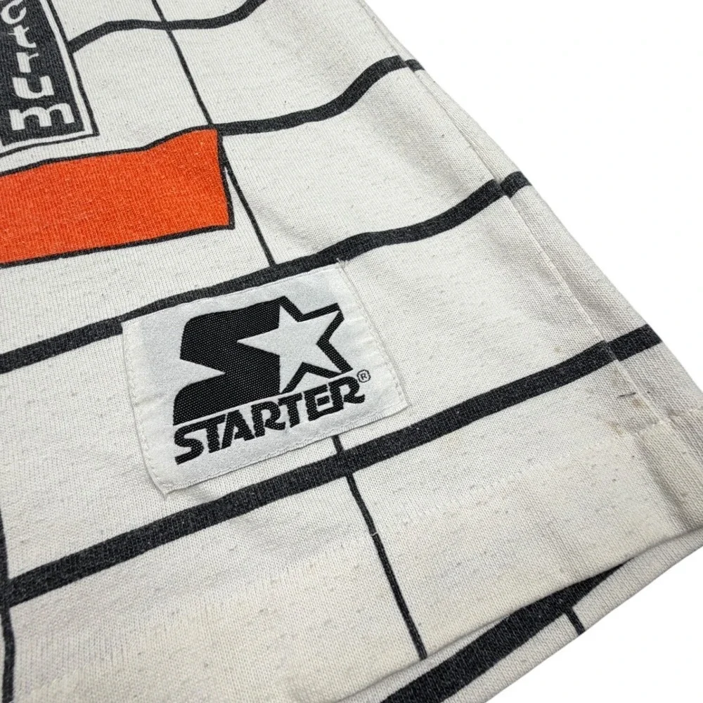 90s Starter Philadelphia Flyers Cotton Jersey Mens L White NHL Grid Long Sleeve